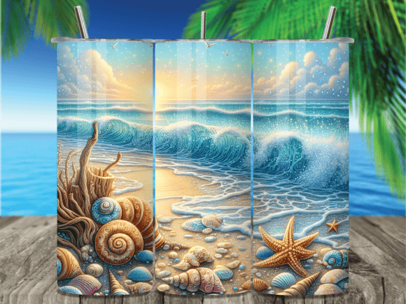 Beach Seashell Ocean Wave Tumbler Wraps Review