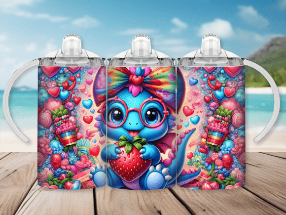 Blue Dragon Kids Tumbler PNG for Wraps