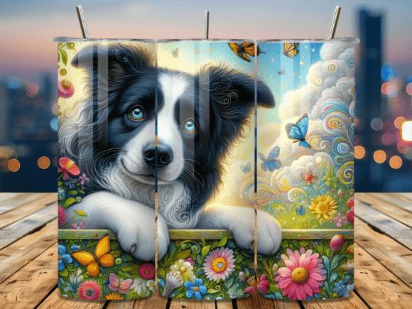Border Collie Garden Butterfly Tumbler W Review