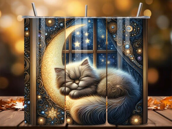 Celestial Dreamy Night Cat Tumbler Wrap Review