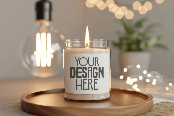 Custom Candle Mockup for Product Mockups