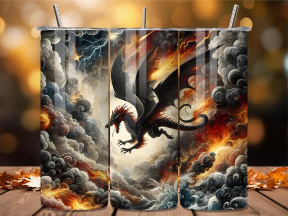 Fire Dragon Clouds Fantasy Tumbler Wraps Review
