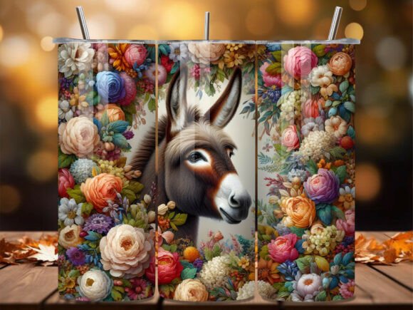 Floral Garden Portrait Donkey Tumbler Wr Review