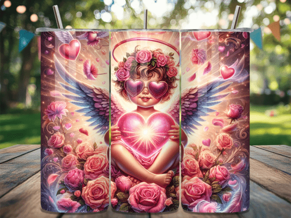 Floral Pink Cupid Bow Valentine Tumbler Wraps Review