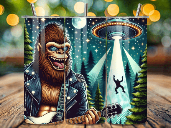 Funny Rocker Bigfoot UFO Tumbler Wrap Review