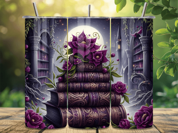 Gothic Moon Purple Books Tumbler Wraps Review