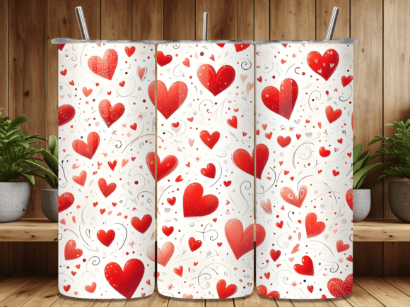 Minimalist Red Love Heart Tumbler Wraps Review