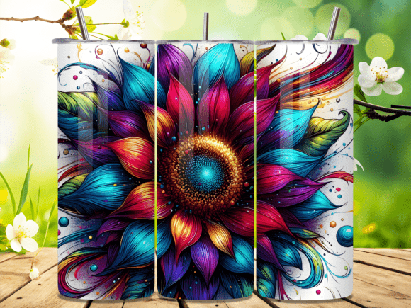 Neon Abstract Dark Petals Tumbler Wrap Review