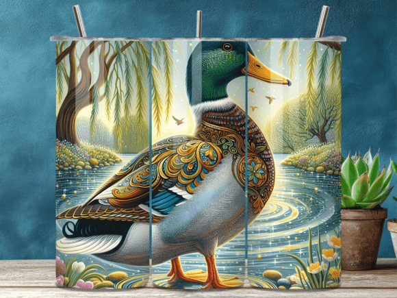 Ornate Mallard Duck Pond Tumbler Wrap Review