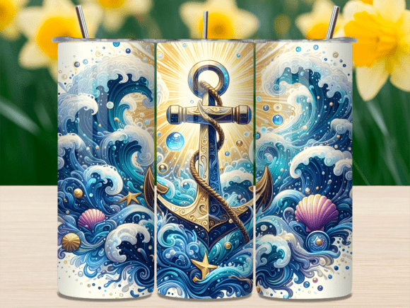 Ornate Nautical Anchor Wave Tumbler Wrap Review
