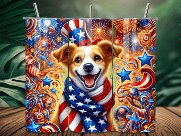 Patriotic Dog 4th of July Tumbler Wraps Review