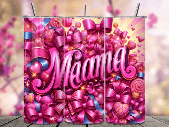 Pink Ribbon Bows Mama Love Tumbler Wrap Review