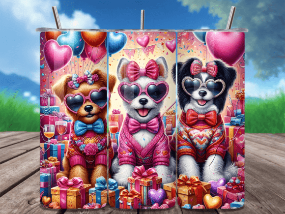 Puppies Glitter Valentine Tumbler Wraps Review