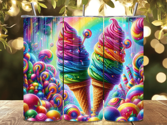 Rainbow Candy Ice Cream Tumbler Wrap Review