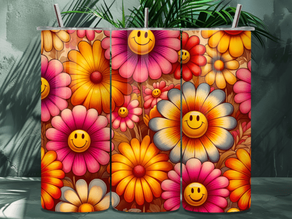Retro Daisy Smiley Face Tumbler Wrap Review