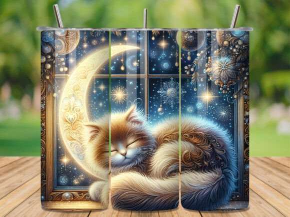 Sleeping Moon Kitten Star Tumbler Wrap Review