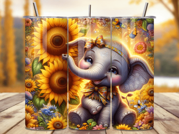 Sunflower Elephant Floral Tumbler Wrap Review