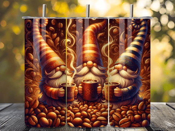 Three Coffee Gnomes Art Tumbler Wraps Review