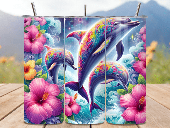 Tropical Hibiscus Dolphin Tumbler Wrap Review