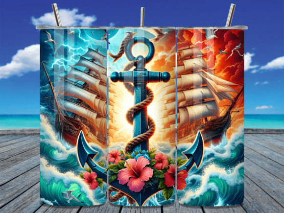 Tropical Ship Anchor Tumbler Wraps Review