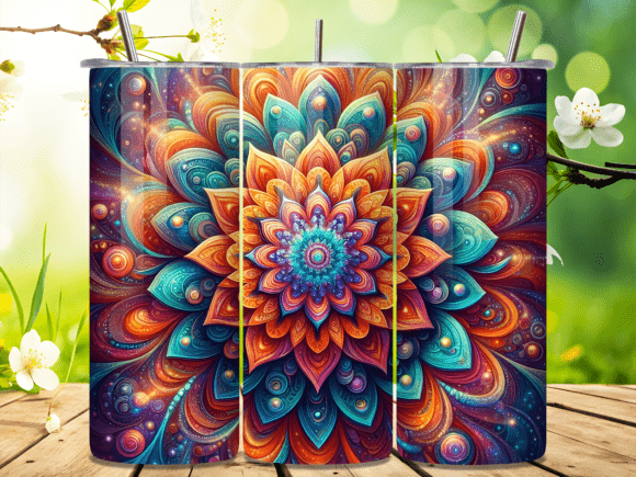 Vibrant 3D Floral Mandala Tumbler Wraps Review