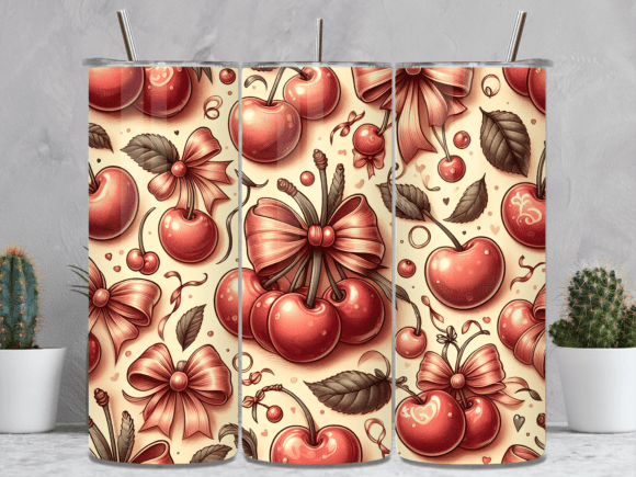 Vintage Cherry Bow Coquette Tumbler Wrap Review