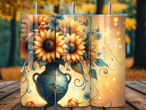 Vintage Sunflower Vase Floral Tumbler Review