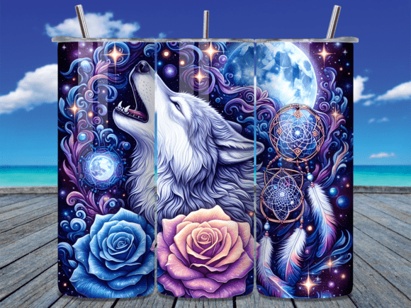 White Wolf Moon Rose Tumbler Wraps Review